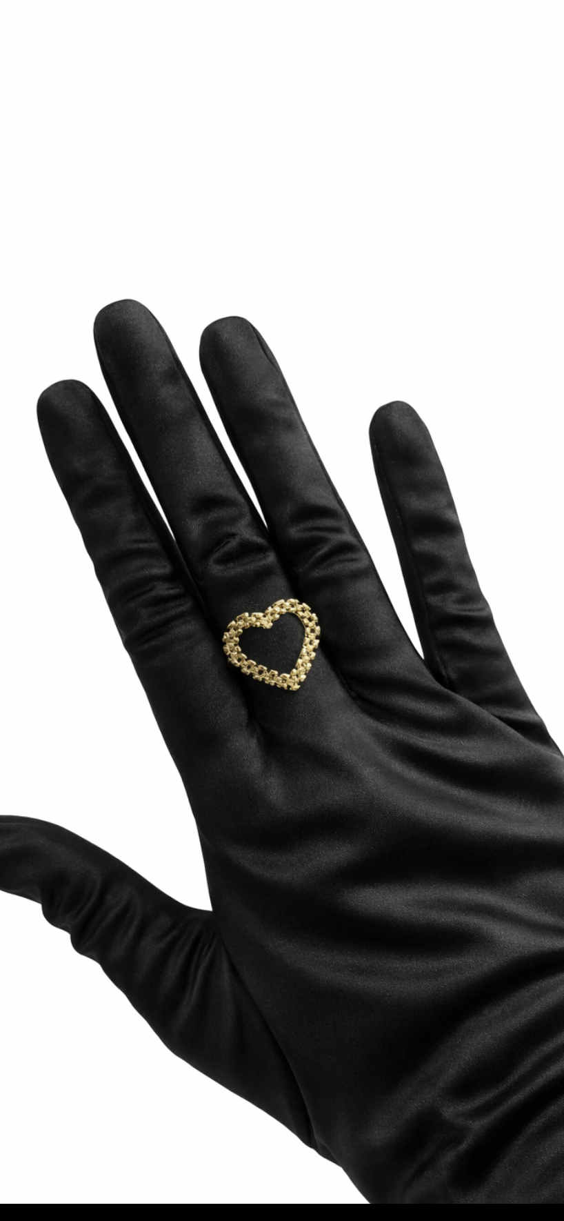 Gold plated heart ring